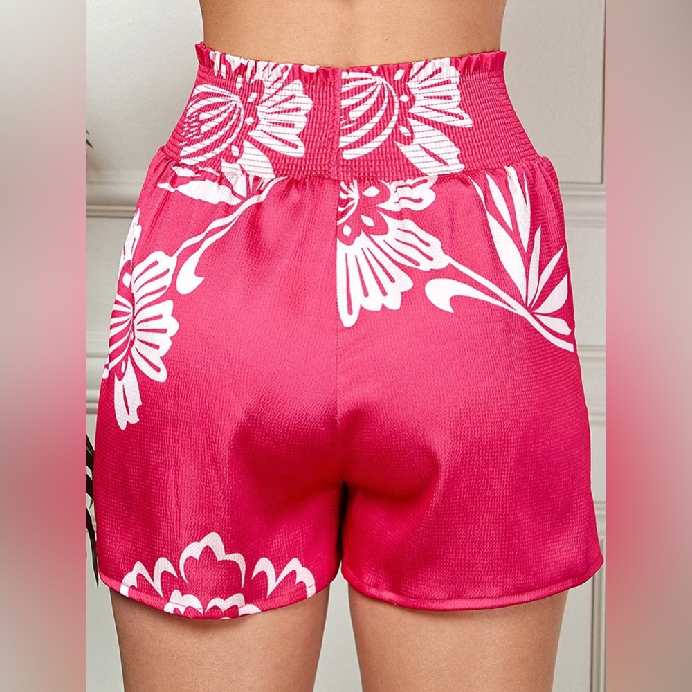 Pink floral Short Pants Set - Picture 4 of 7